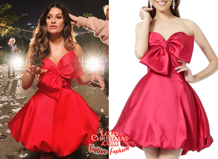 Festive Fashion Lea Michele s Christmas in the City Music Video