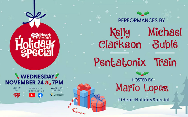 Michael Bublé, Kelly Clarkson, Pentatonix & Train Join iHeartRadio Holiday Special Lineup!
