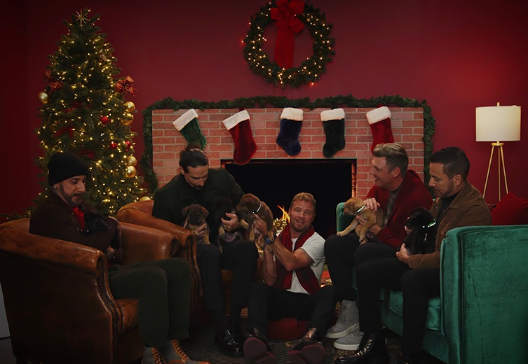 Watch the Backstreet Boys Christmas Yule Log Video—Listen to Their New Album!